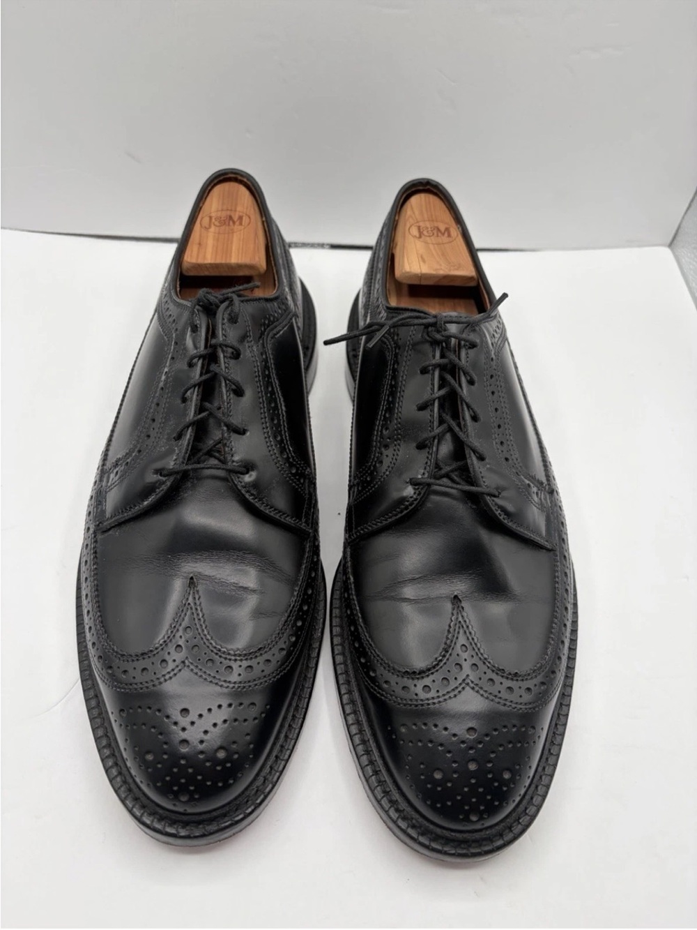 Allen Edmonds MacNeil Mens 11 Black Wingtip Derby Shoes No box